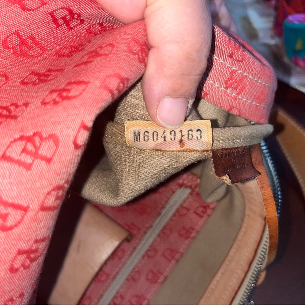 Preloved Dooney & Bourke Monogram Red Mini Sac Purse Shoulder Bag - Picture 11 of 11